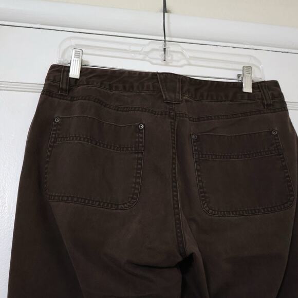 Vintage Old Navy Brown Low Rise Bootcut Pants 4 Cotton y2k Uniform Academia - Picture 8 of 8